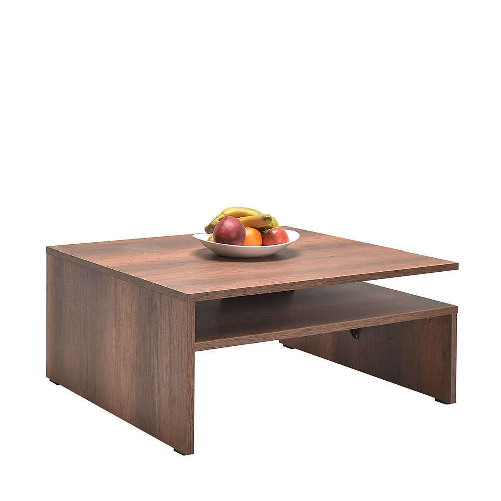 Mesa de Centro – 90x42x90 cm – Nogueira – Painel de partículas revestido a melamina