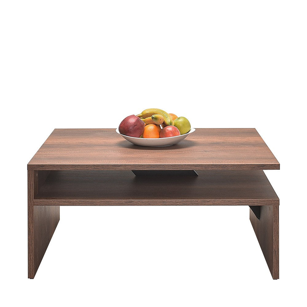 Mesa de Centro – 90x42x90 cm – Nogueira – Painel de partículas revestido a melamina