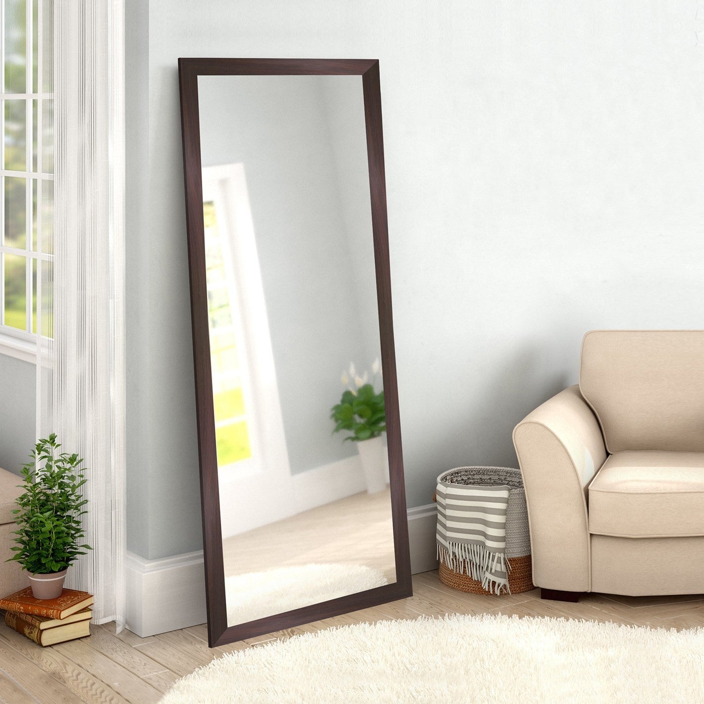 Espelho Cheval – 40 x 105 cm – Castanho – Plástico