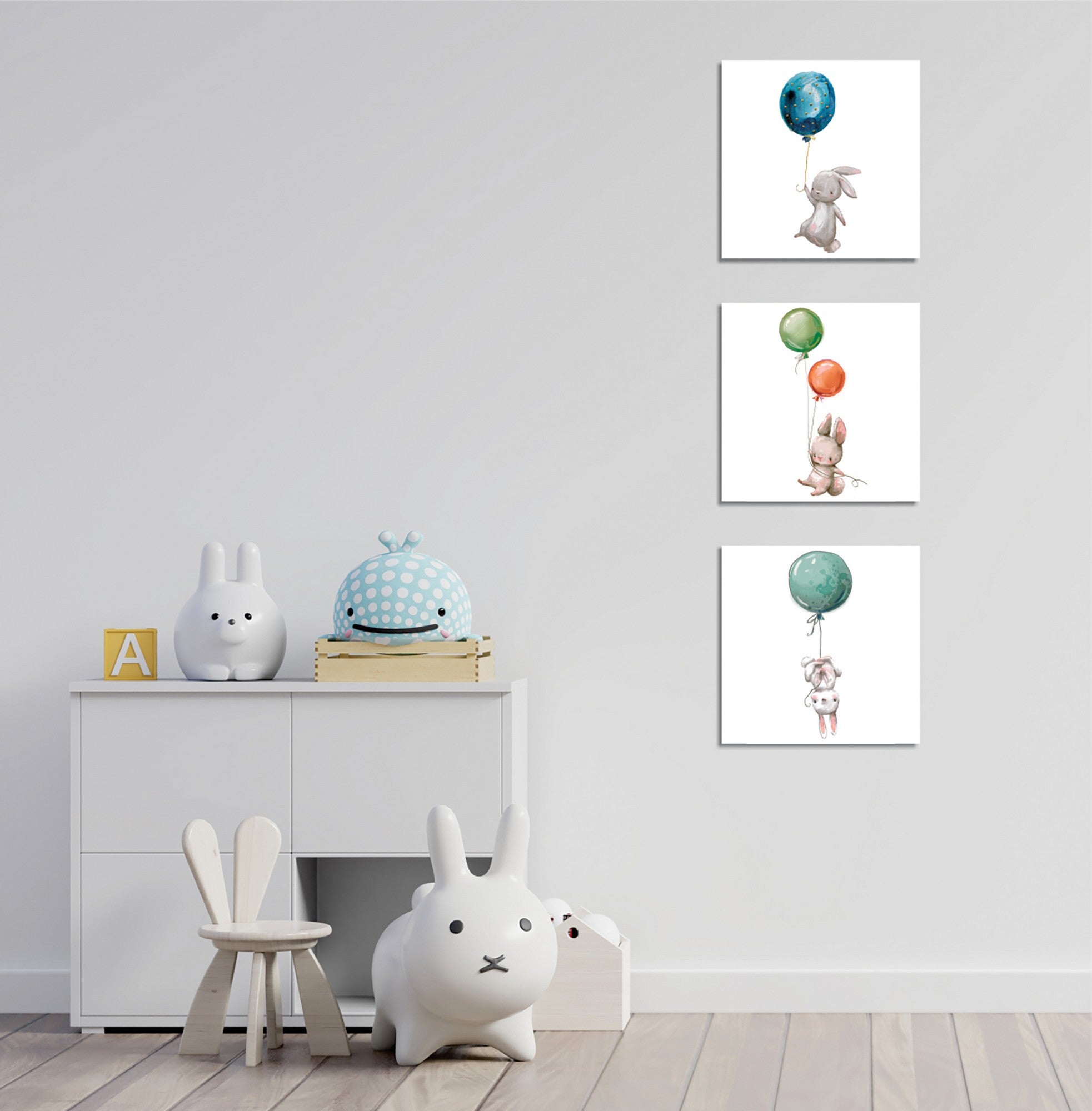 Conjunto elegante de pinturas decorativas em tela (3 peças), 30 x 30 cm | 60% algodão/40% poliéster, moldura de madeira, impressão digital | Perfeito para amantes de decoração e arte