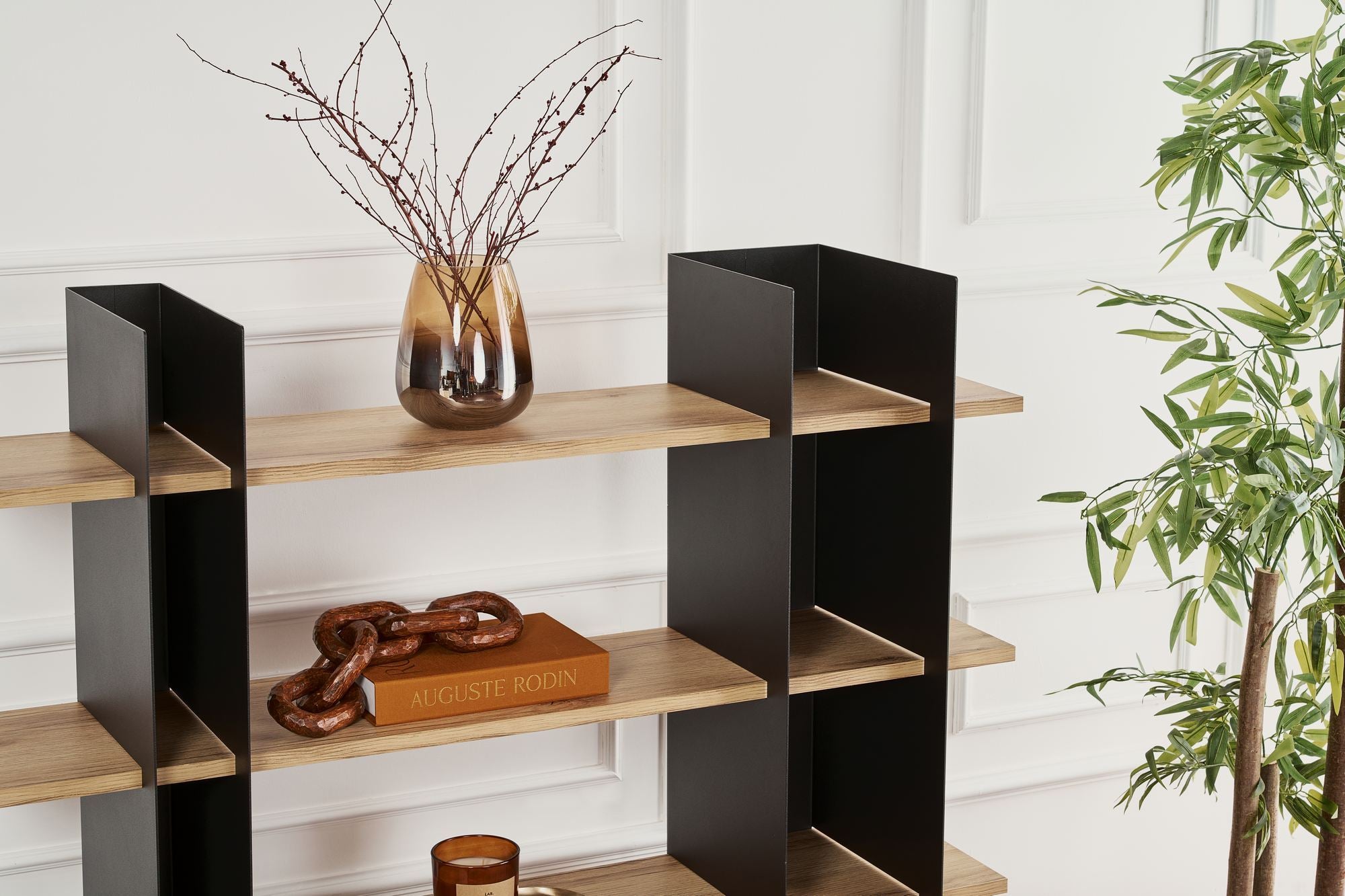 Estante de livros-Shb-017-Preto