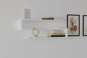 Prateleira de parede moderna – 60 x 15 x 19,6 cm – branca – MDF revestido de melamina