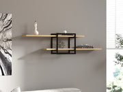 Prateleira de parede – 120 x 30 x 18 cm – Carvalho Safira – Painel de partículas