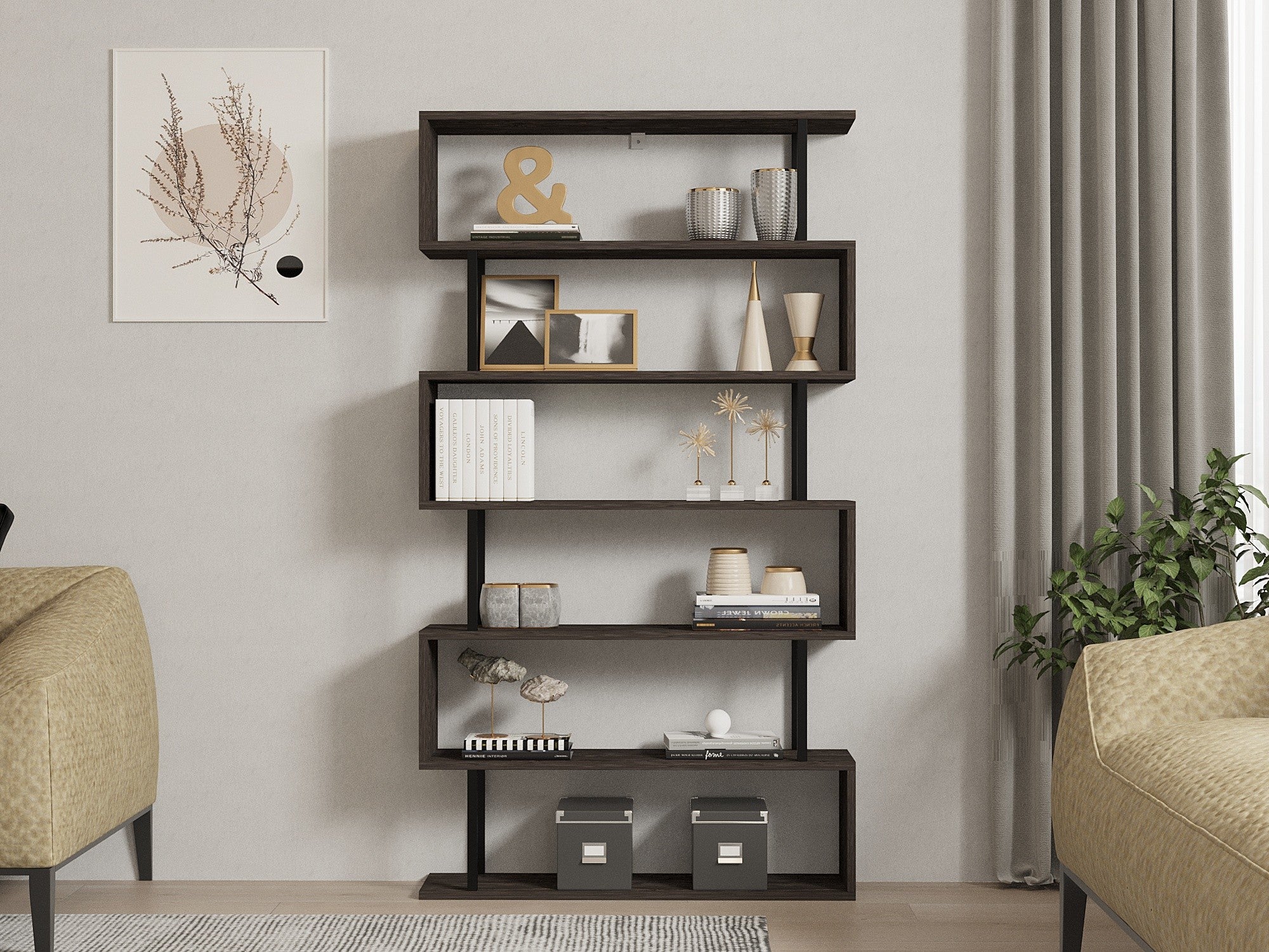 Estante de livros-Hector-Antracite