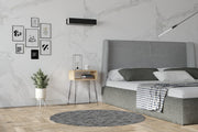 Mesa de Cabeceira Moderna – 45 x 63 x 30 cm – Carvalho e Preto – Melamina