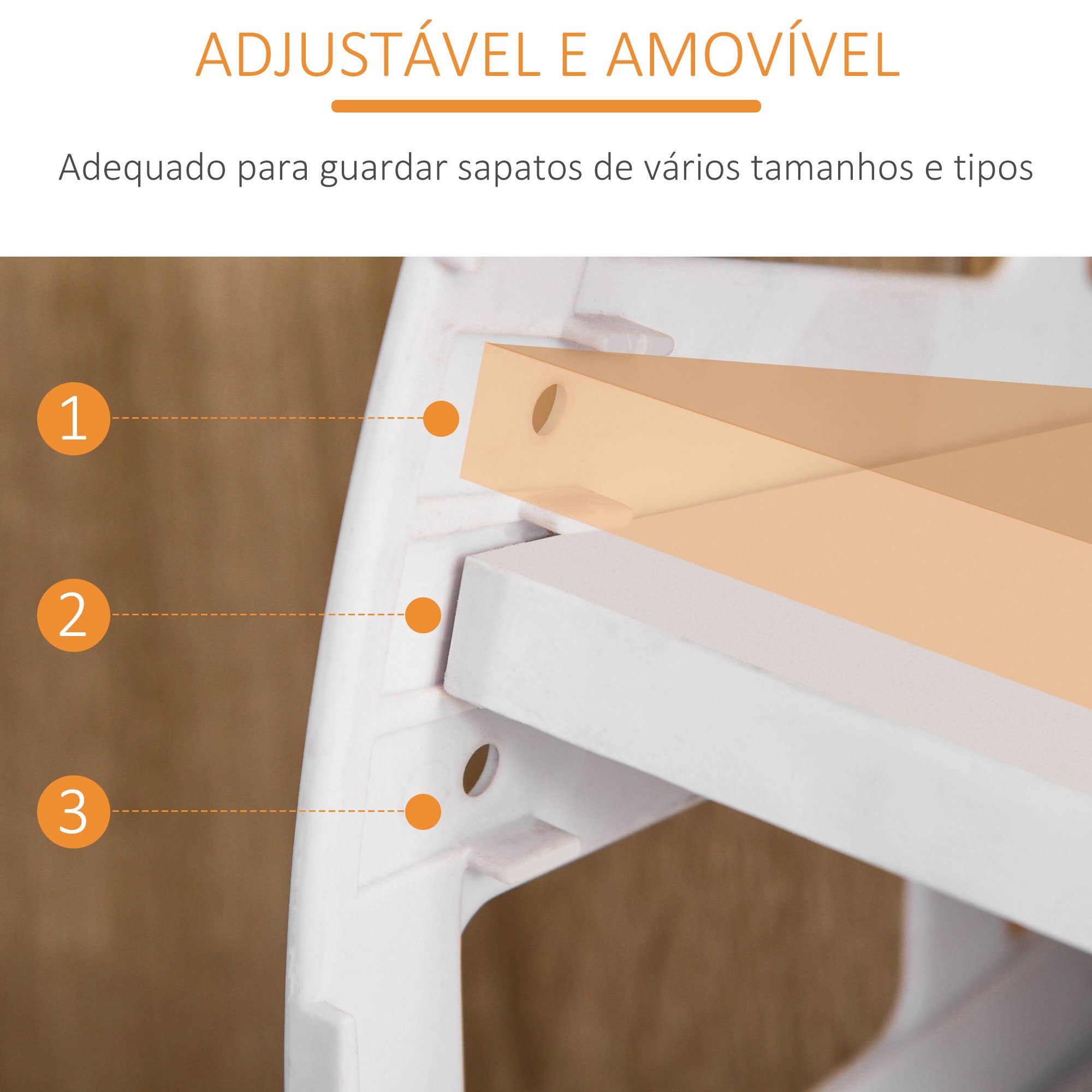Sapateira de 3 Portas para 18-27 Pares de Sapatos 84x30x132 cm Madeira Natural e Branco