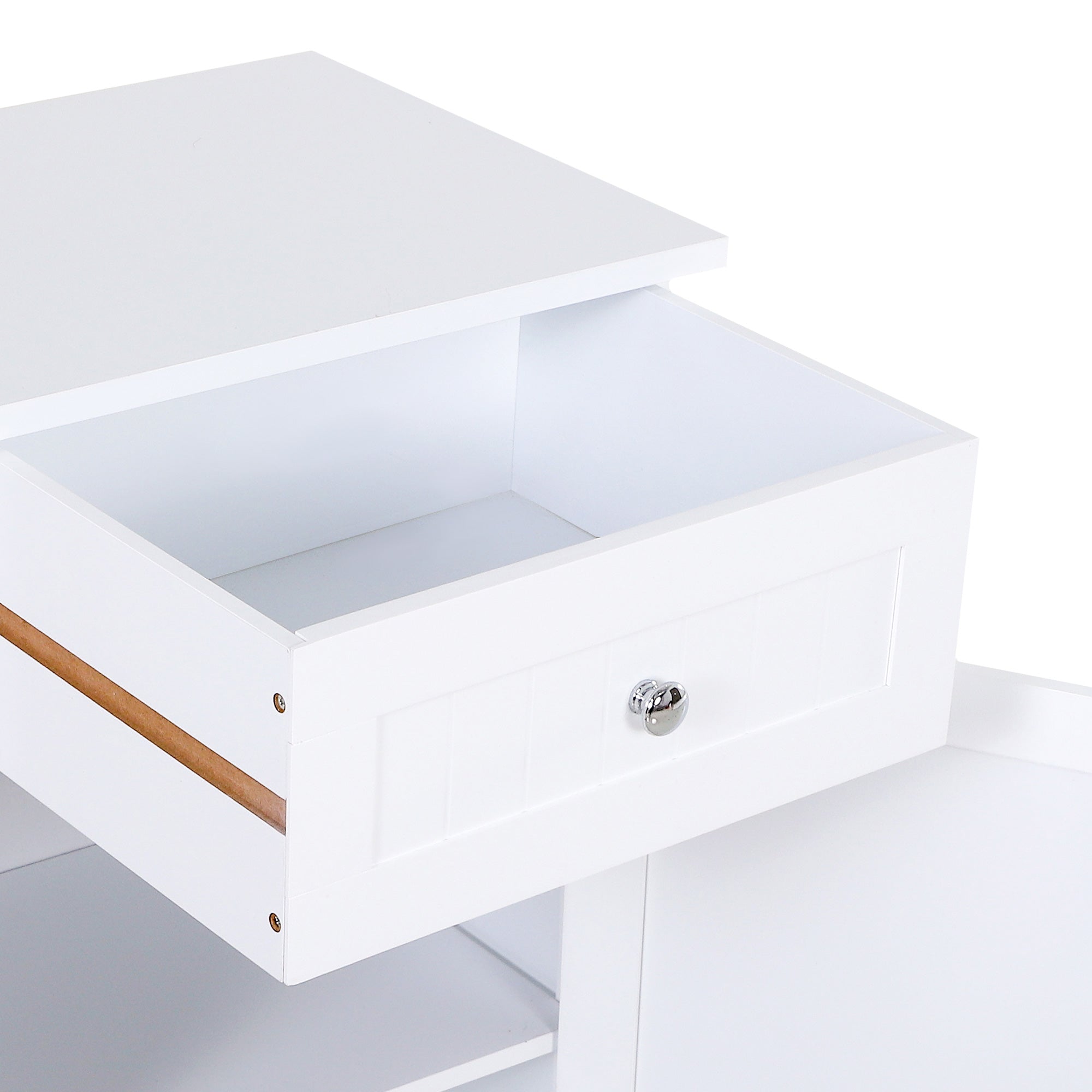 Armário de Casa de Banho Compacto – 43x34x77 cm – Branco – MDF