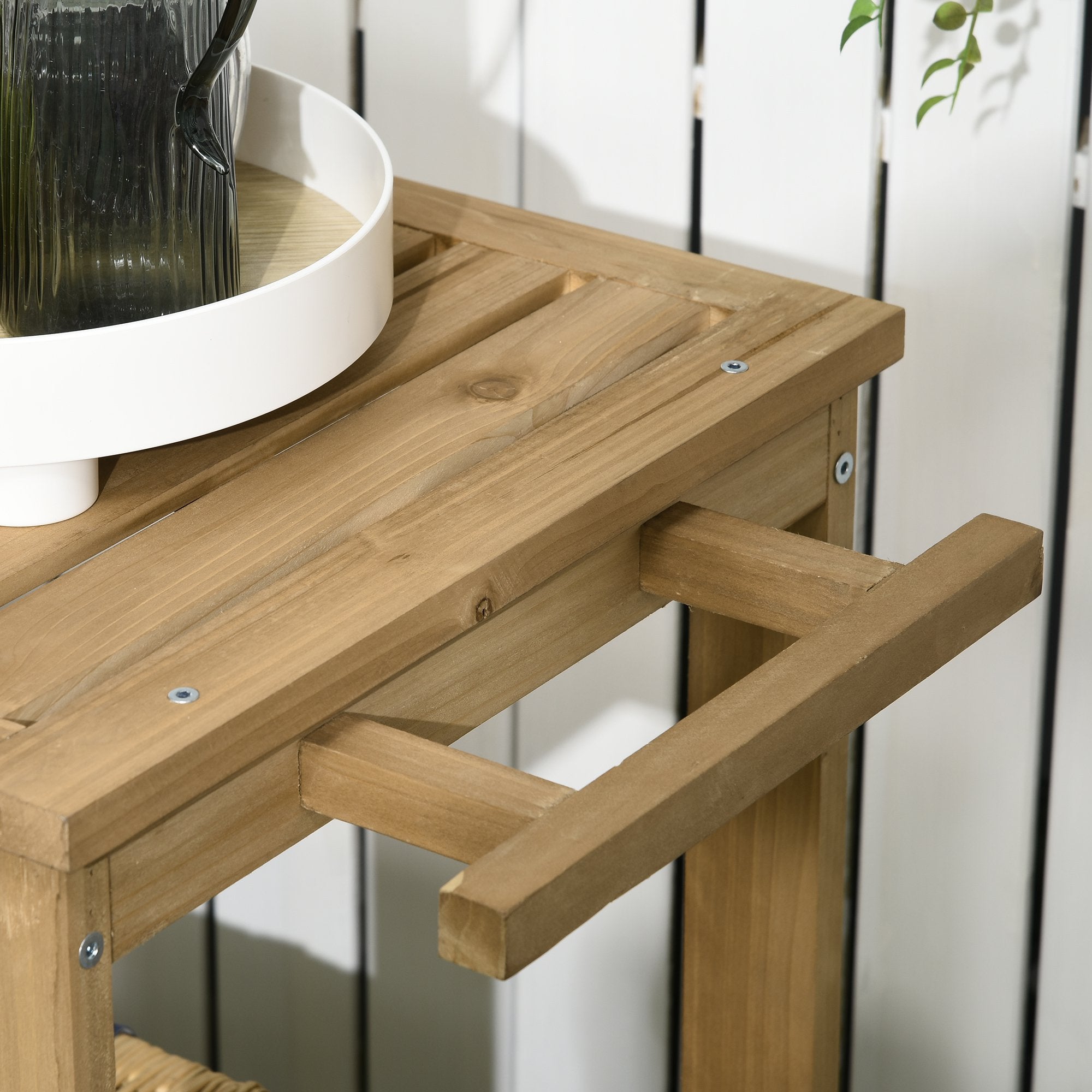 Carrinho de Madeira – 95x47x74 cm – Cor de Madeira Natural