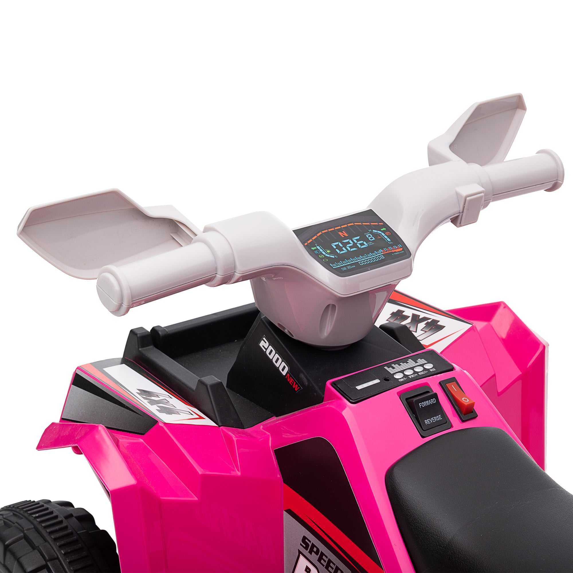 Quadriciclo Elétrico Infantil – 70x41,5x48,5 cm – Rosa – Polipropileno e Metal