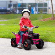 Quadriciclo Elétrico Infantil – 70x41,5x48,5 cm – Rosa – Polipropileno e Metal
