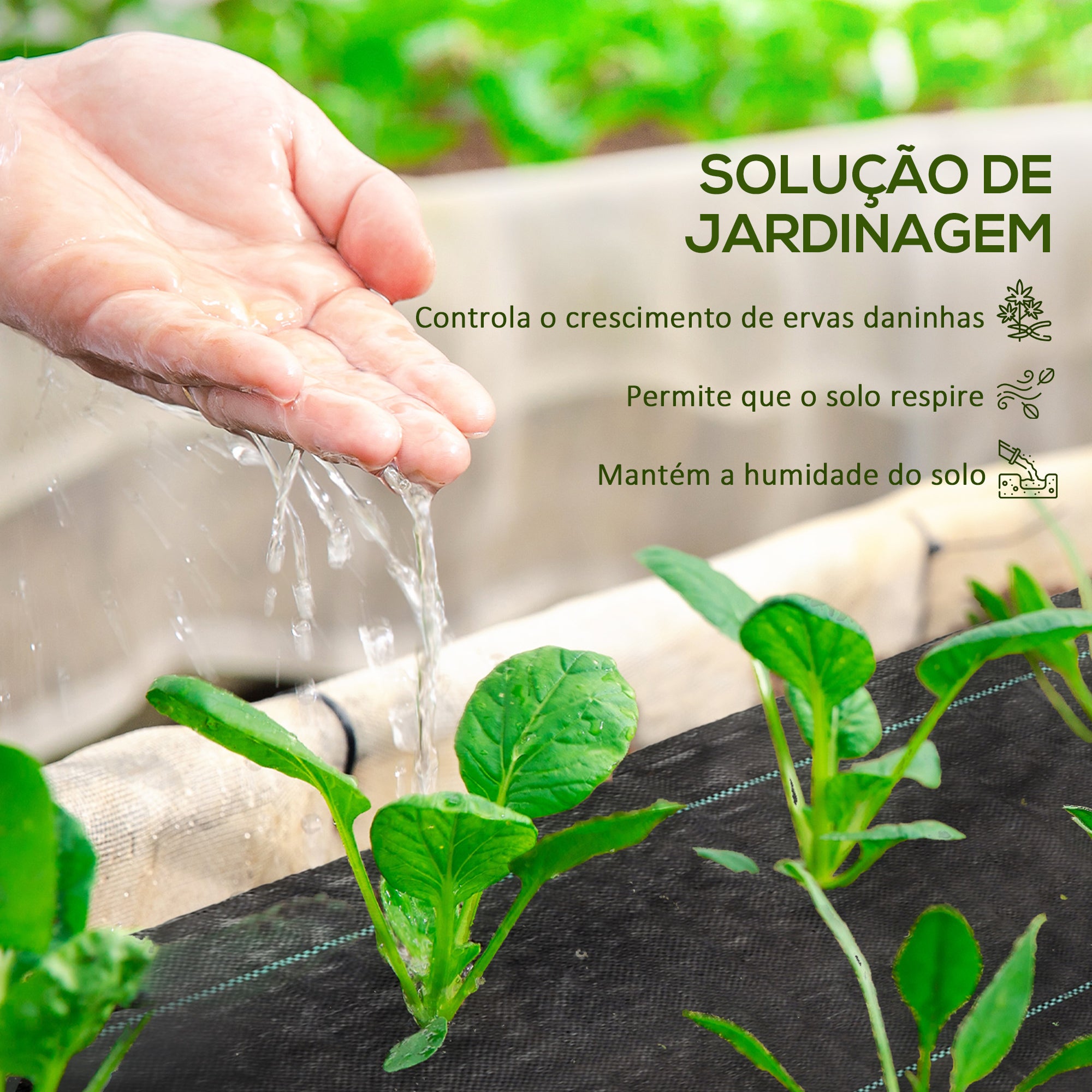 Malha Geotêxtil Anti-Ervas Preto 2x100m 60g/m²