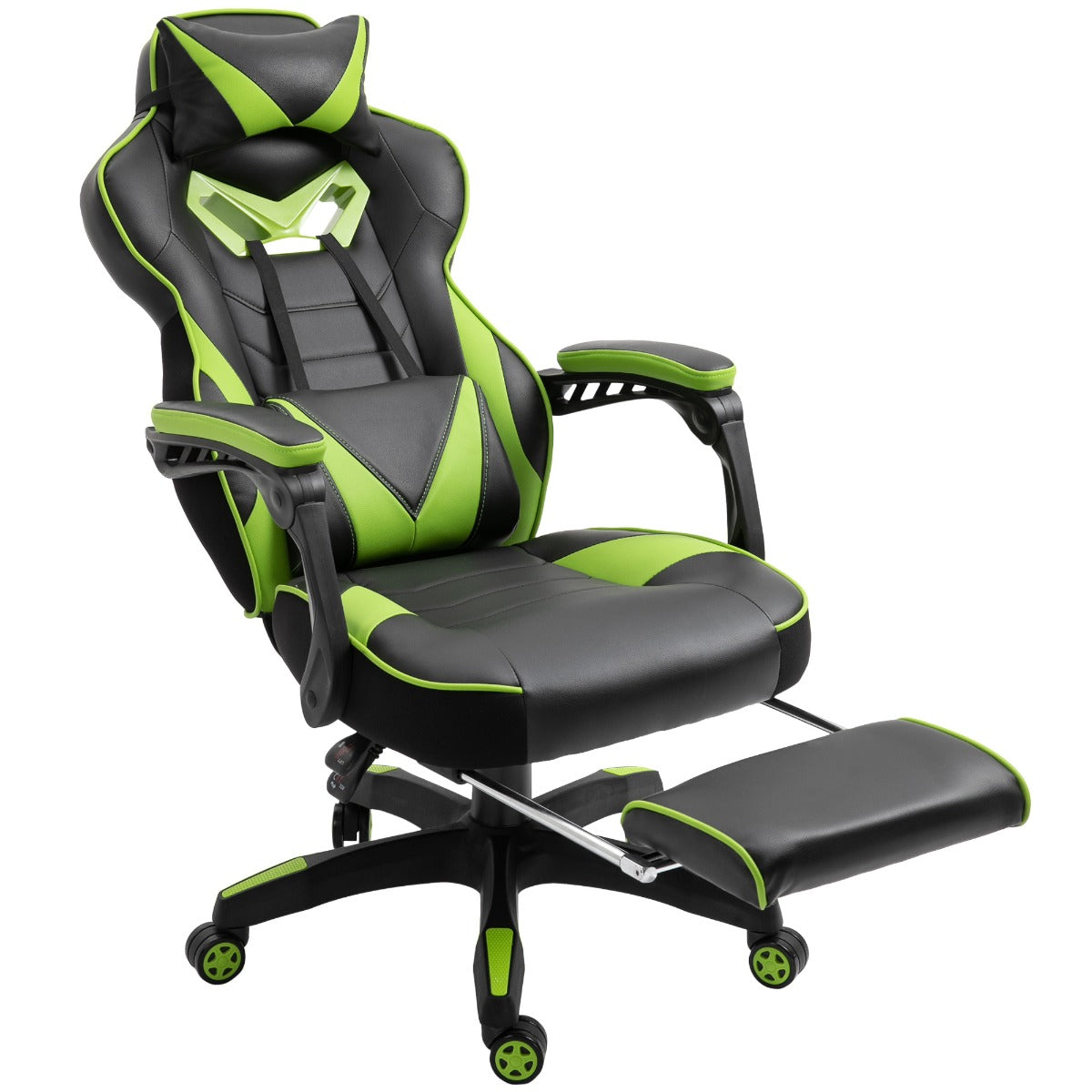 Cadeira Ergonômica Gaming Verde e Preto 65x70x118.5-126.5 cm