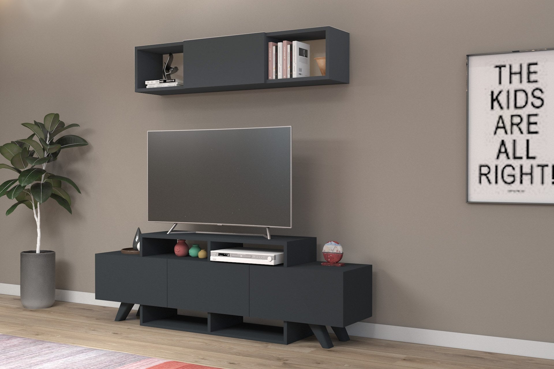 Móvel de TV-Alwin Unit-Antracite