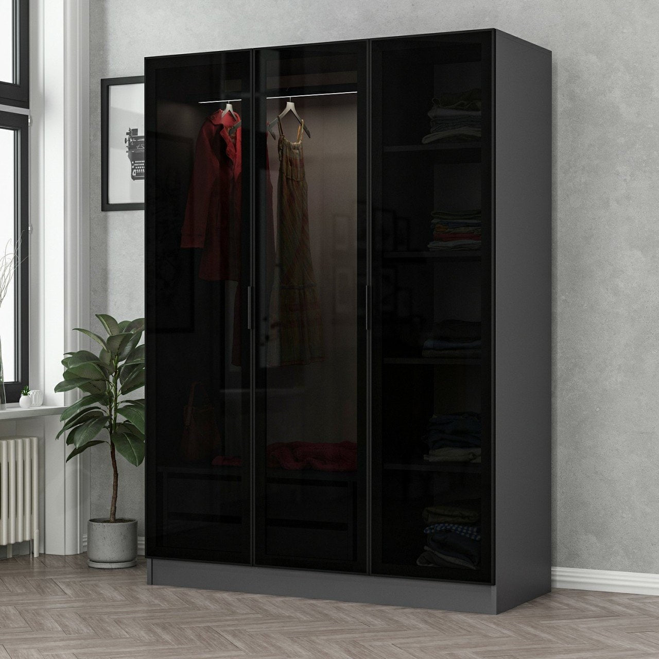 Guarda-roupa-Kale-Antracite
Preto