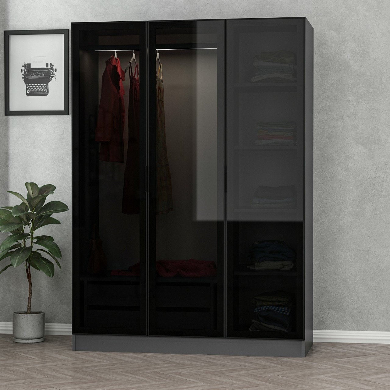 Guarda-roupa-Kale-Antracite
Preto