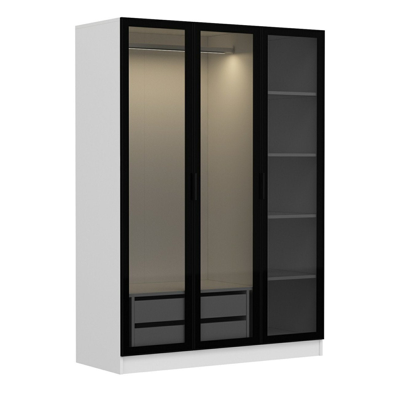 Guarda-roupa-Kale-Branco
Preto