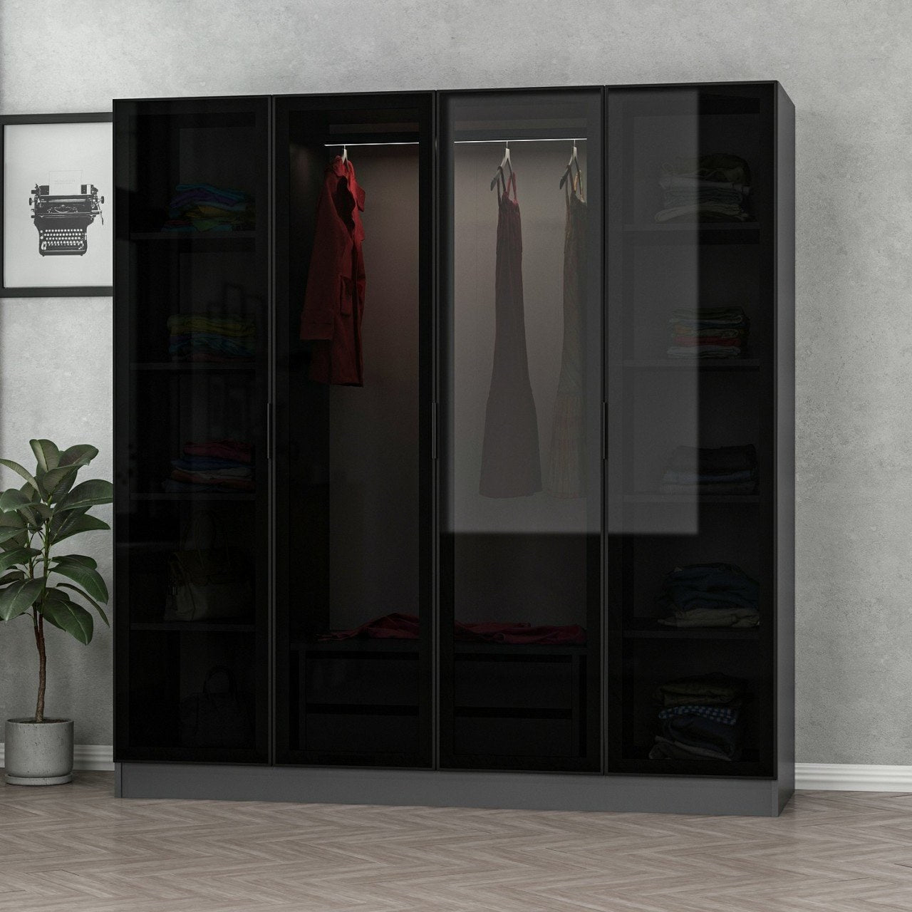 Guarda-roupa-Kale-Antracite
Preto