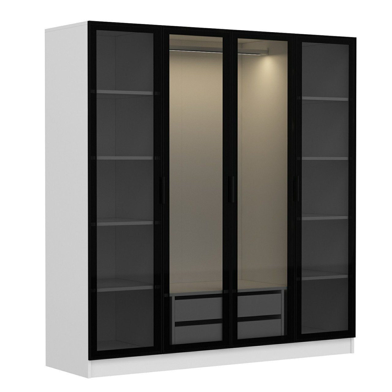 Guarda-roupa-Kale-Branco
Preto