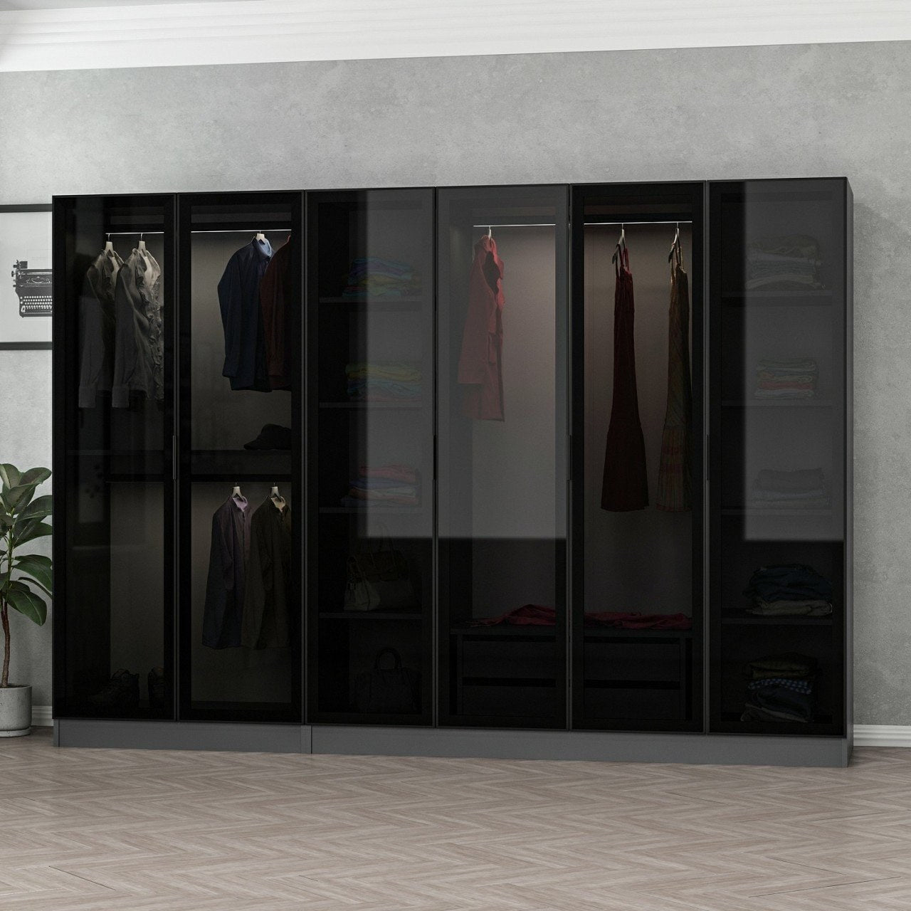 Guarda-roupa-Kale-Antracite
Preto