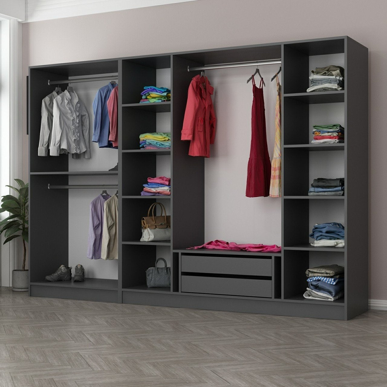 Guarda-roupa-Kale-Antracite
Preto