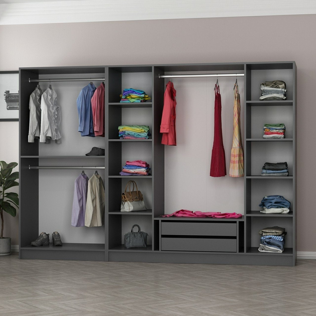 Guarda-roupa-Kale-Antracite
Preto