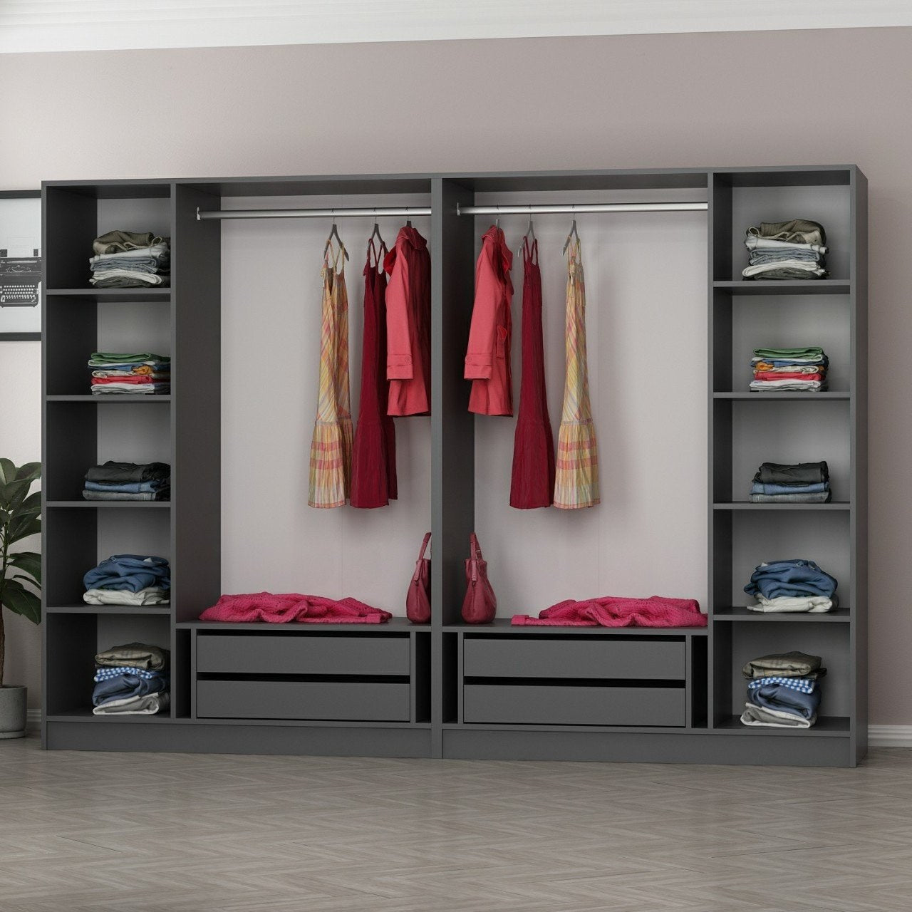 Guarda-roupa-Kale-Antracite
Preto