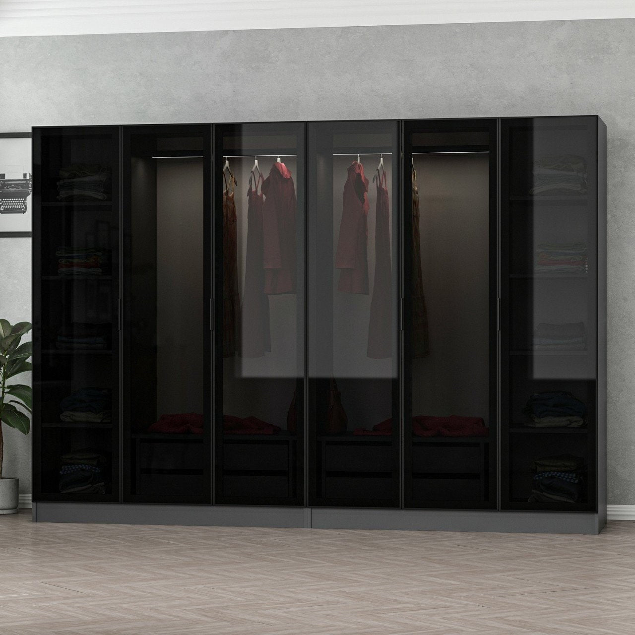 Guarda-roupa-Kale-Antracite
Preto