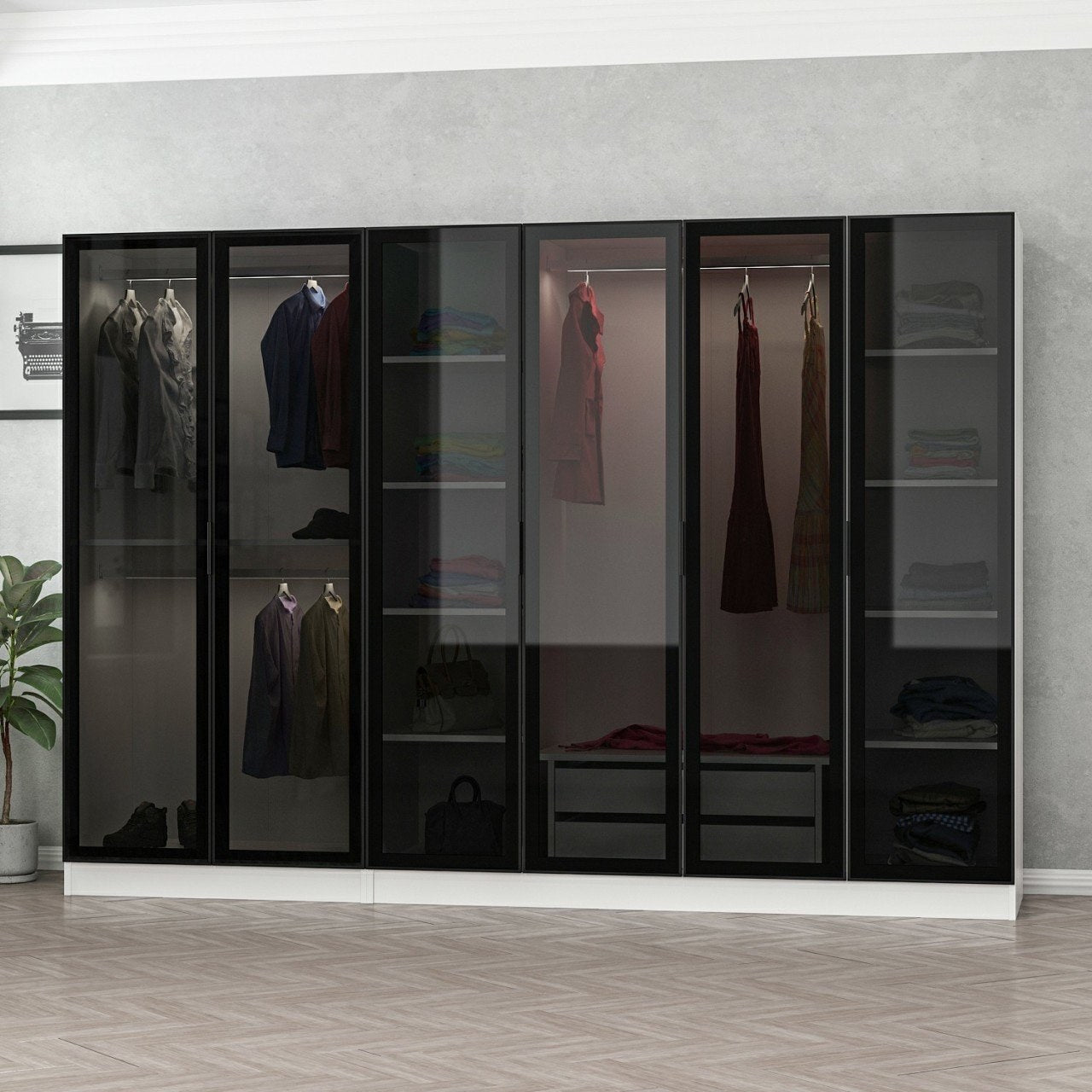 Guarda-roupa-Kale-Branco
Preto