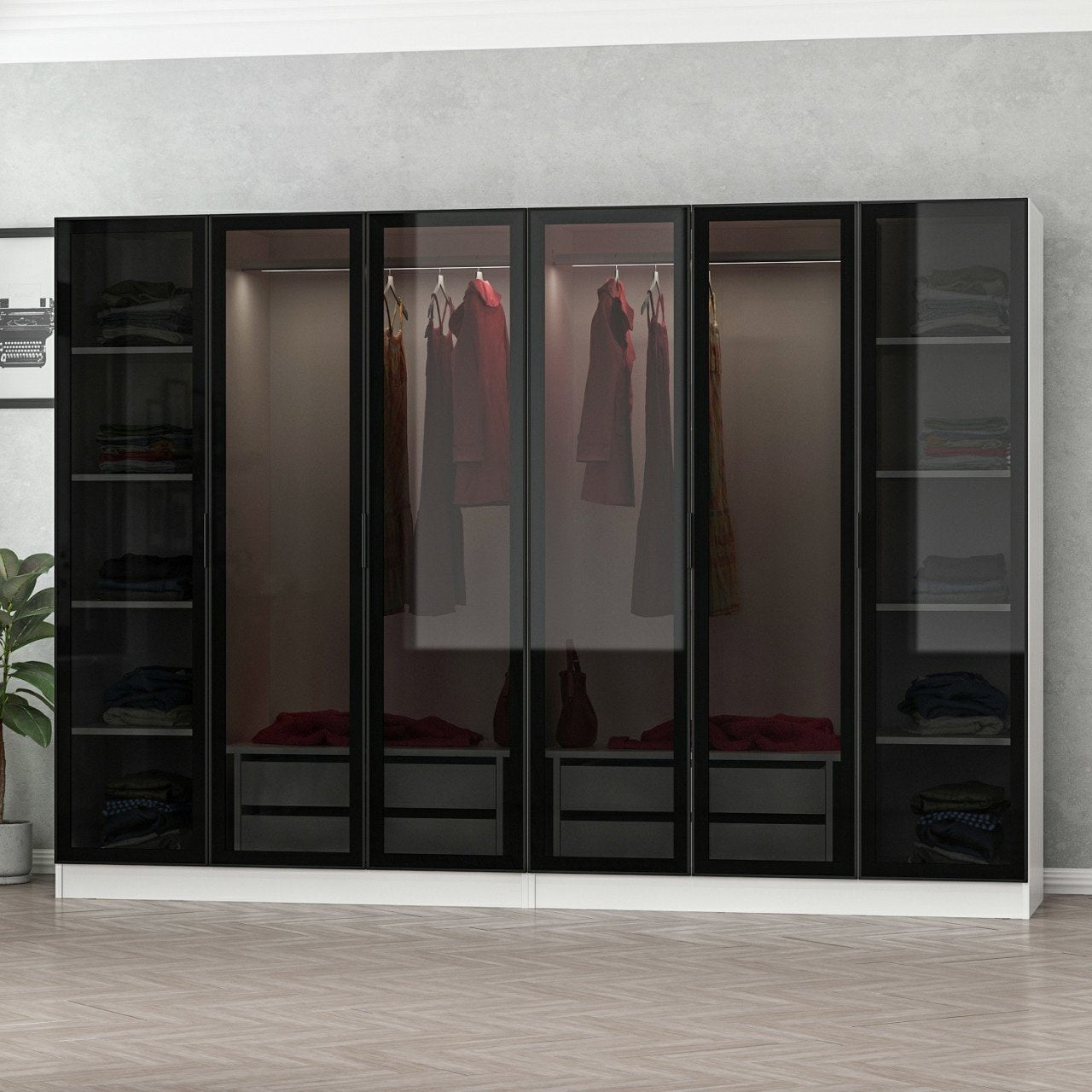 Guarda-roupa-Kale-Branco
Preto