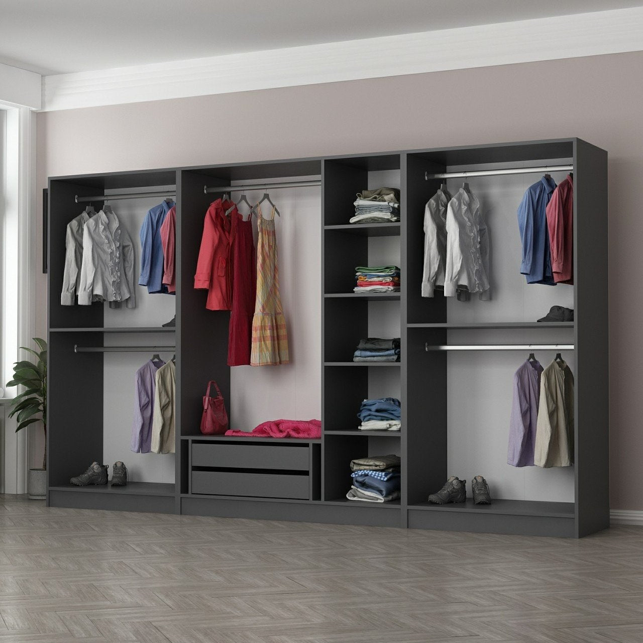 Guarda-roupa-Kale-Antracite
Preto