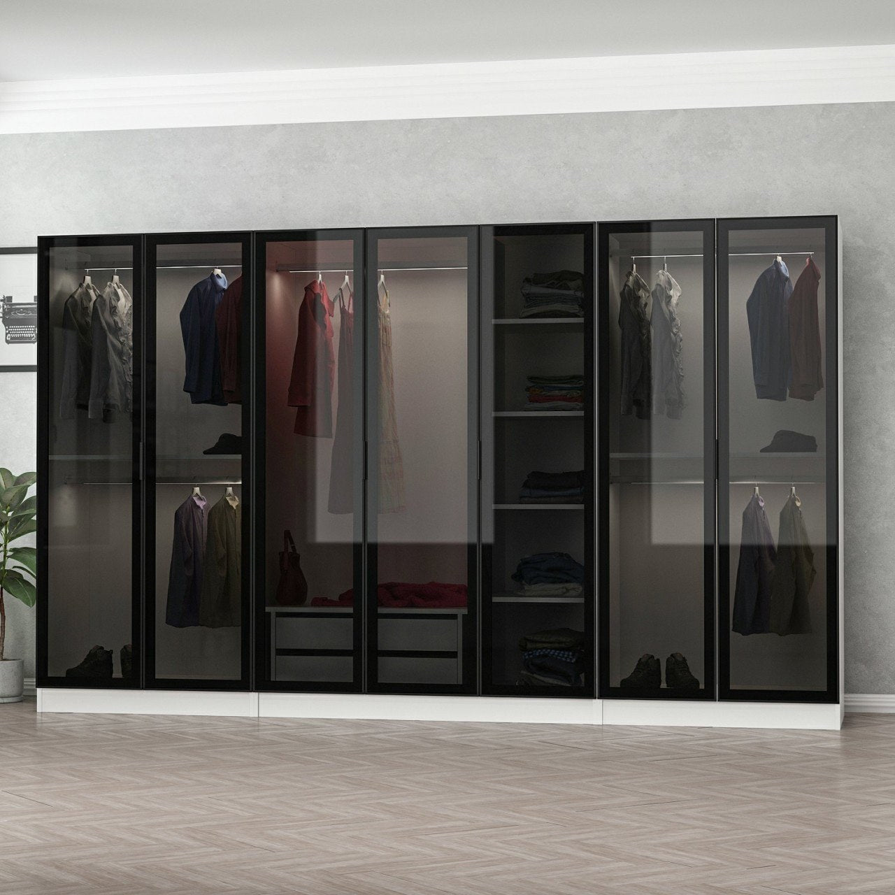 Guarda-roupa-Kale-Branco
Preto