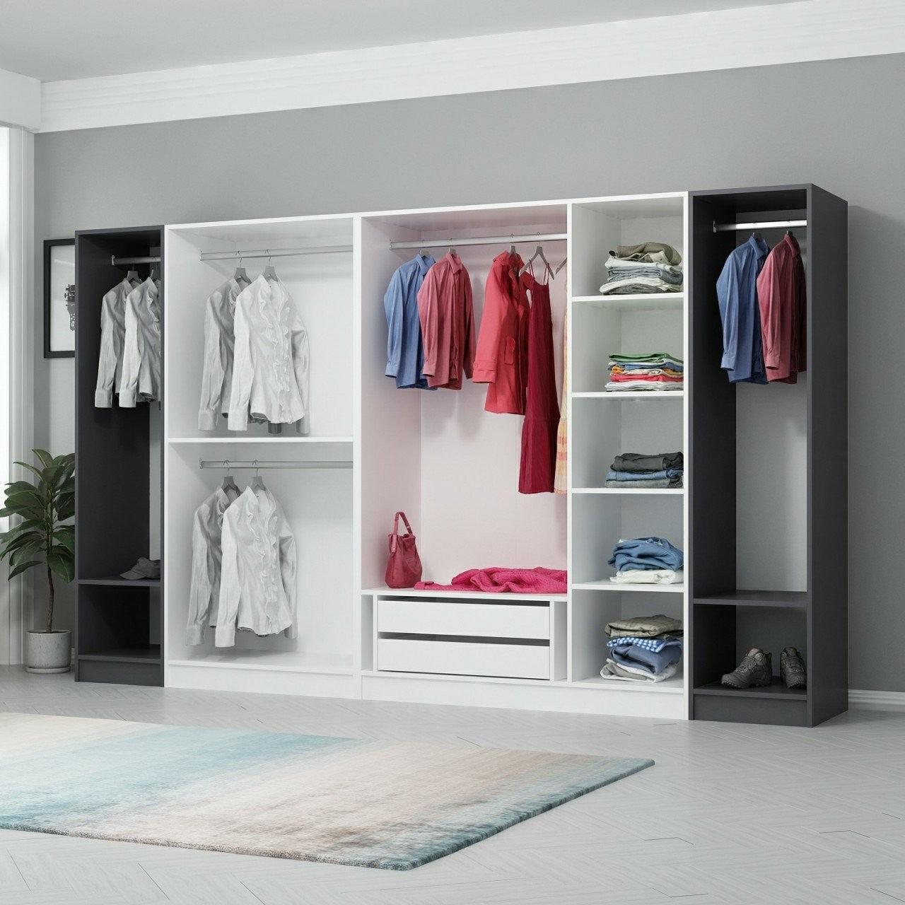 Guarda-roupa-Kale-Antracite
Branco