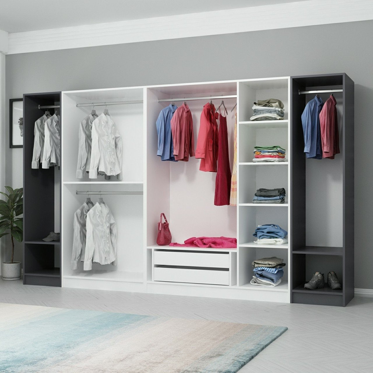 Guarda-roupa-Kale-Antracite
Branco