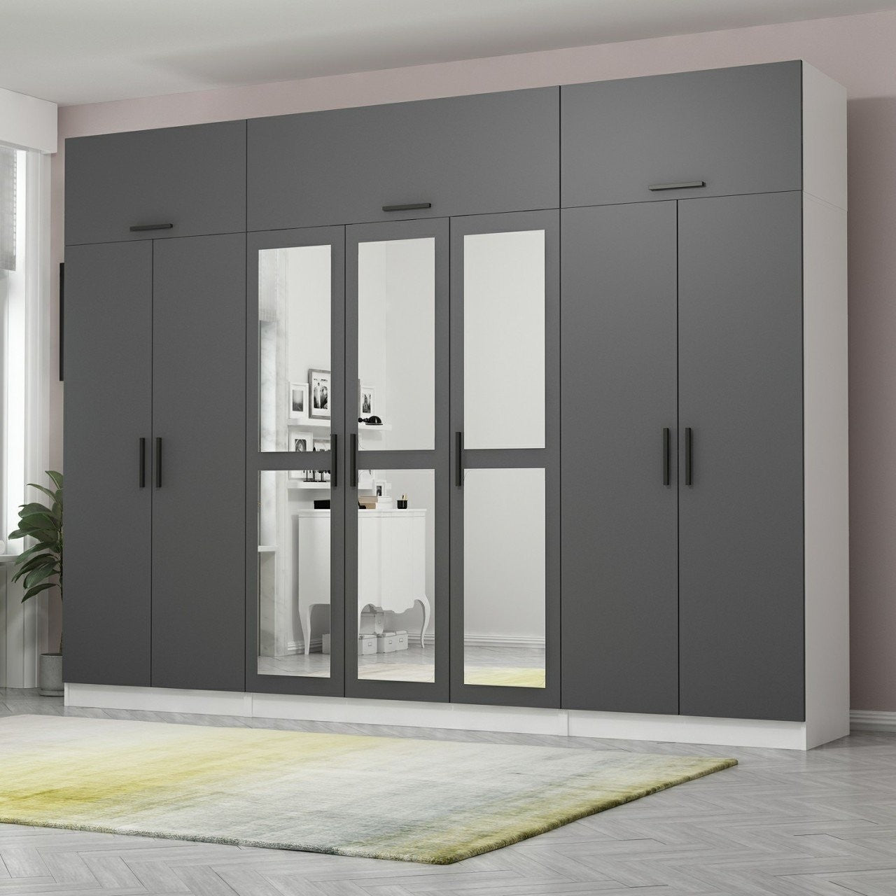 Guarda-roupa-Kale-Antracite
Branco