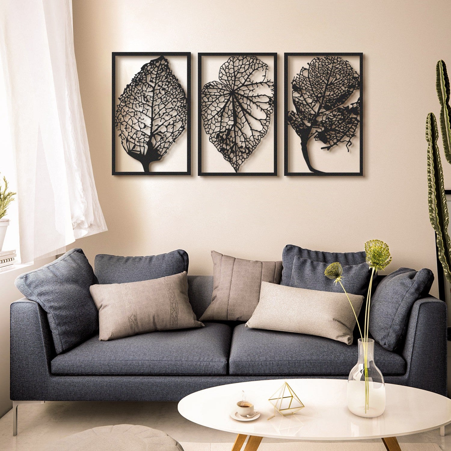 Autumn – Acessório Decorativo de Parede em Aço Preto, 45 x 70 cm (1,5 mm)