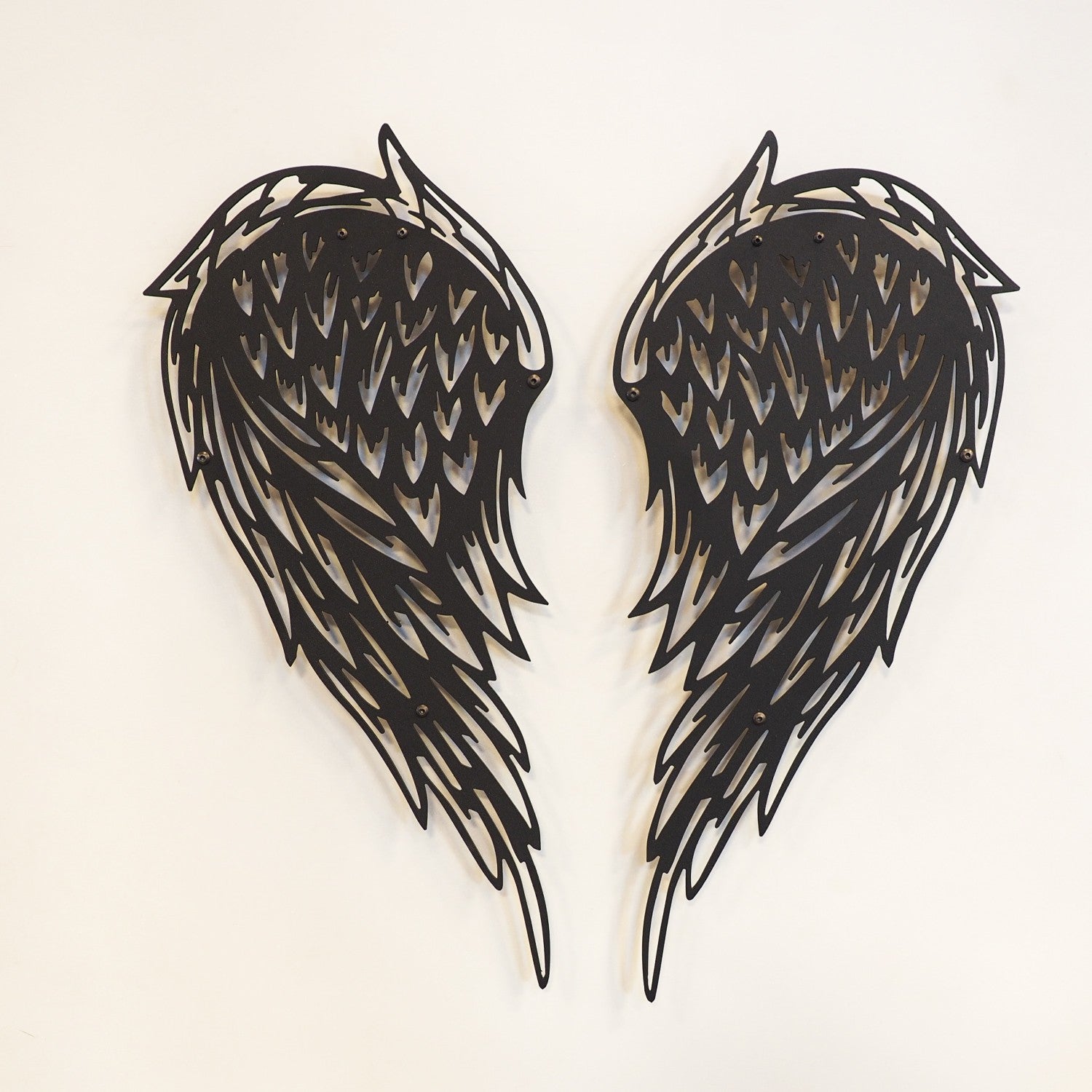 Asas de Anjo — Acessório Decorativo de Parede em Aço (Preto), 23 x 50 cm | APT240SS