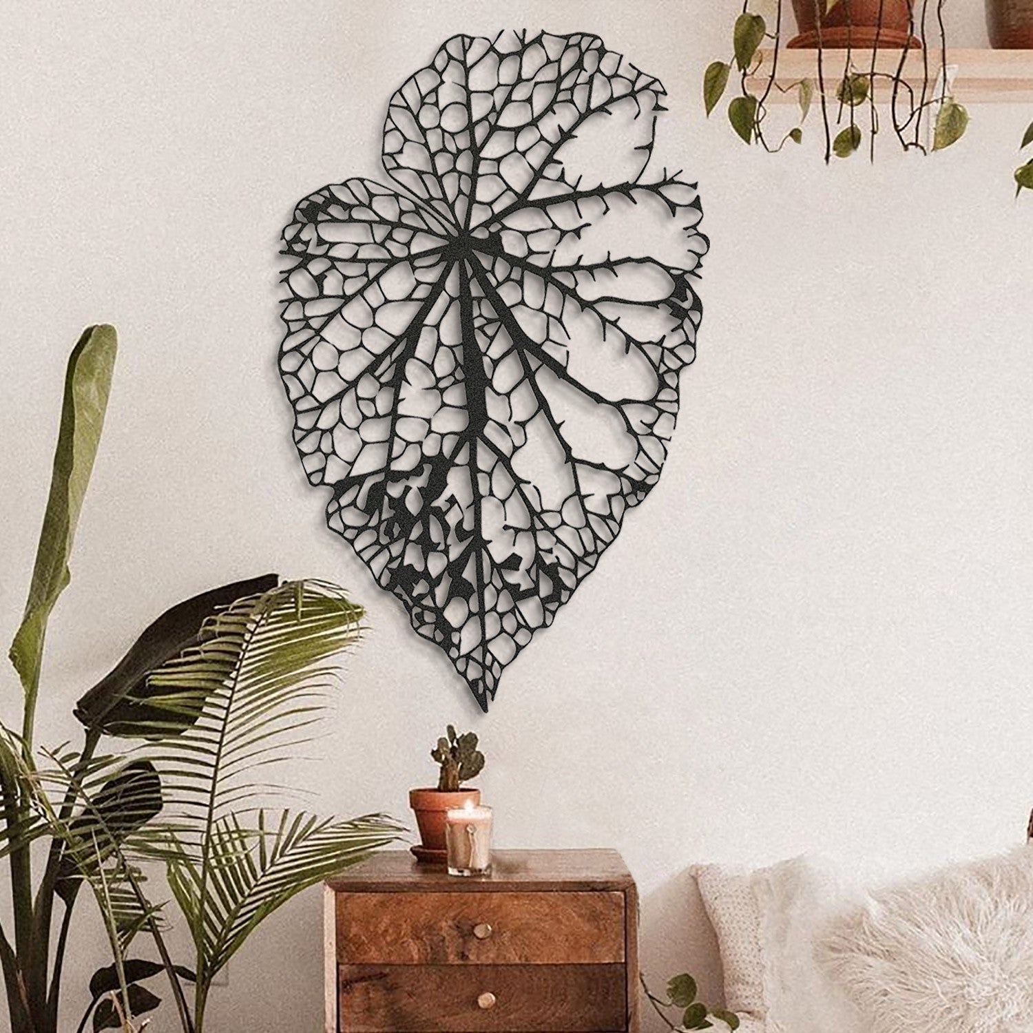 Autumn APT319LS – Acessório Decorativo de Parede em Aço, Preto, 59 x 94 cm (1,5 mm)