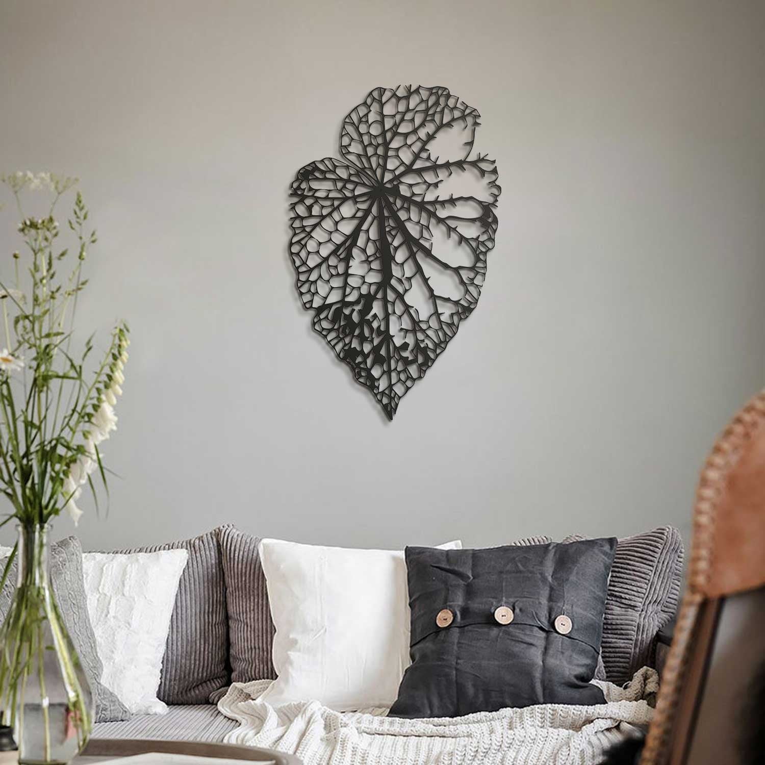 Autumn – Acessório Decorativo de Parede em Aço (1,5 mm) Preto, 45 x 70 cm