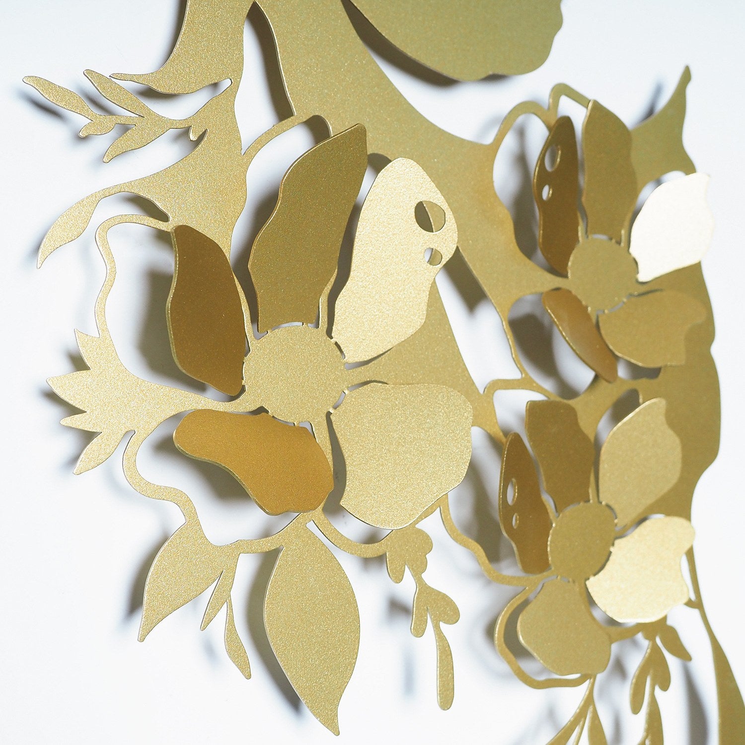 Carpa Koi APT748 L – Acessório Decorativo de Parede em Metal, Dourado, 58x87 cm, 1,1 kg (Aço 100% 1,2 mm)