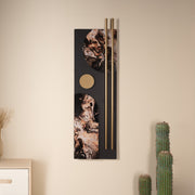 Barok APT809 Acessório Decorativo de Parede em Metal, Multicolor, Aço 100%, 31 x 104 cm