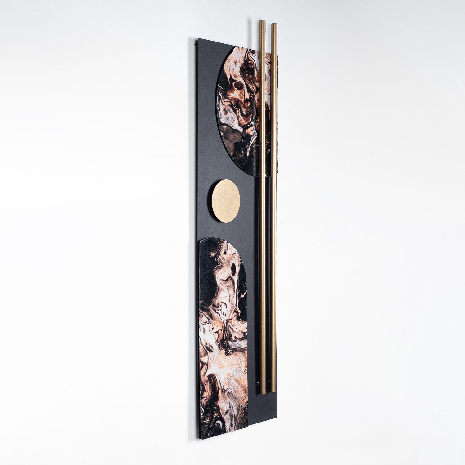 Barok APT809 Acessório Decorativo de Parede em Metal, Multicolor, Aço 100%, 31 x 104 cm