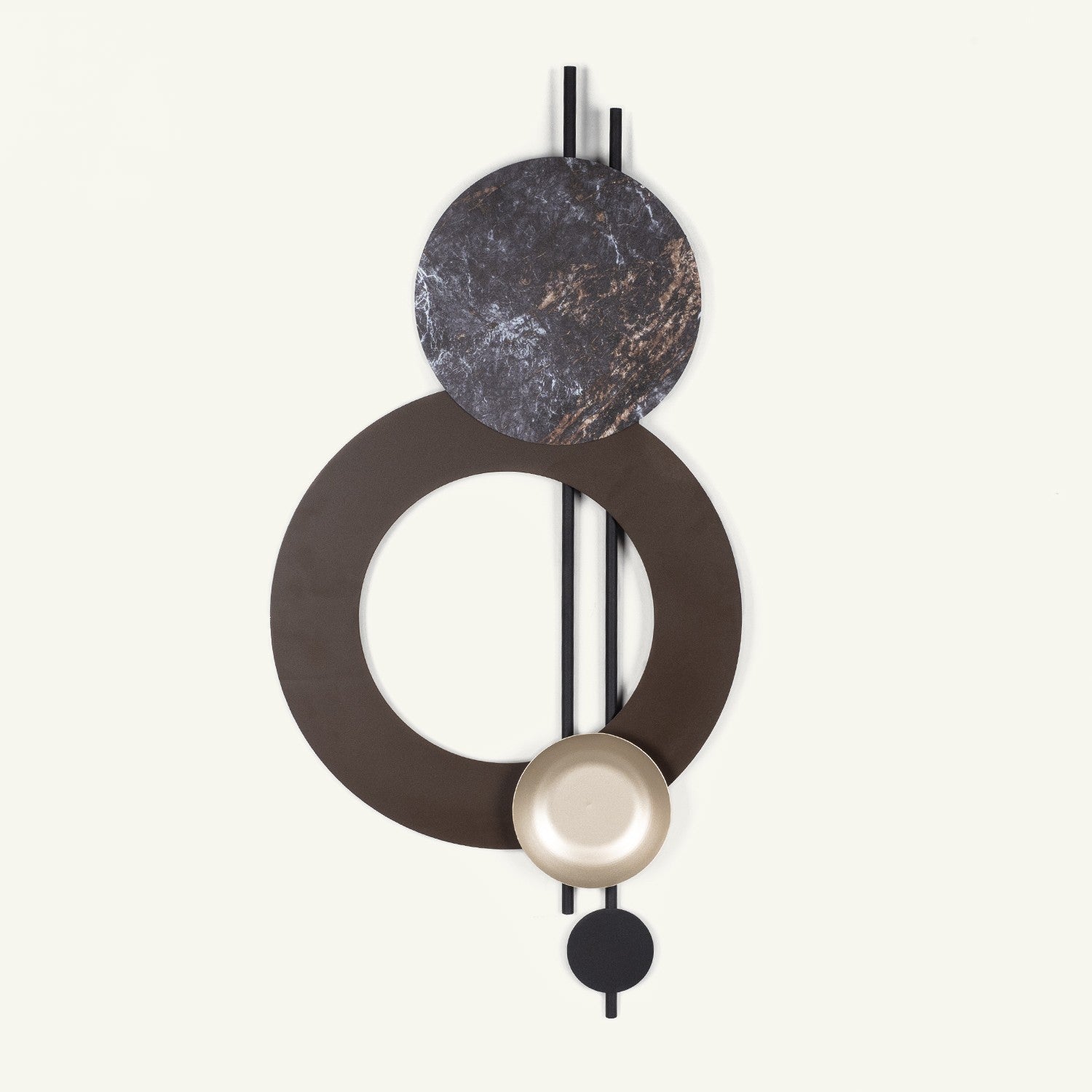 Timeless Glow - APT808 | Acessório Decorativo de Parede em Aço Multicolorido, 70 x 81 cm