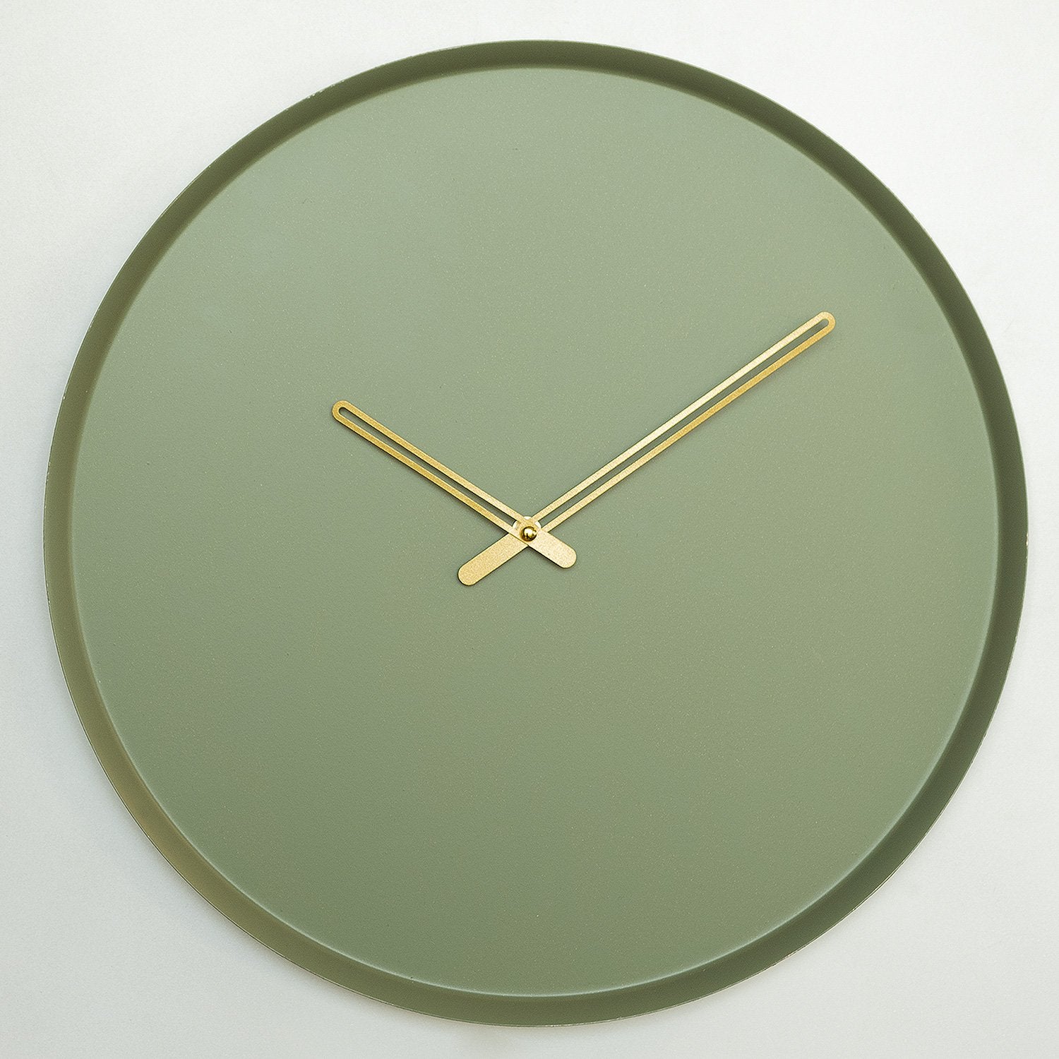 Relógio de Parede Metálico Earthy APS111 – Verde, 100% Aço (1 mm), 49x49 cm, Mecanismo Silencioso