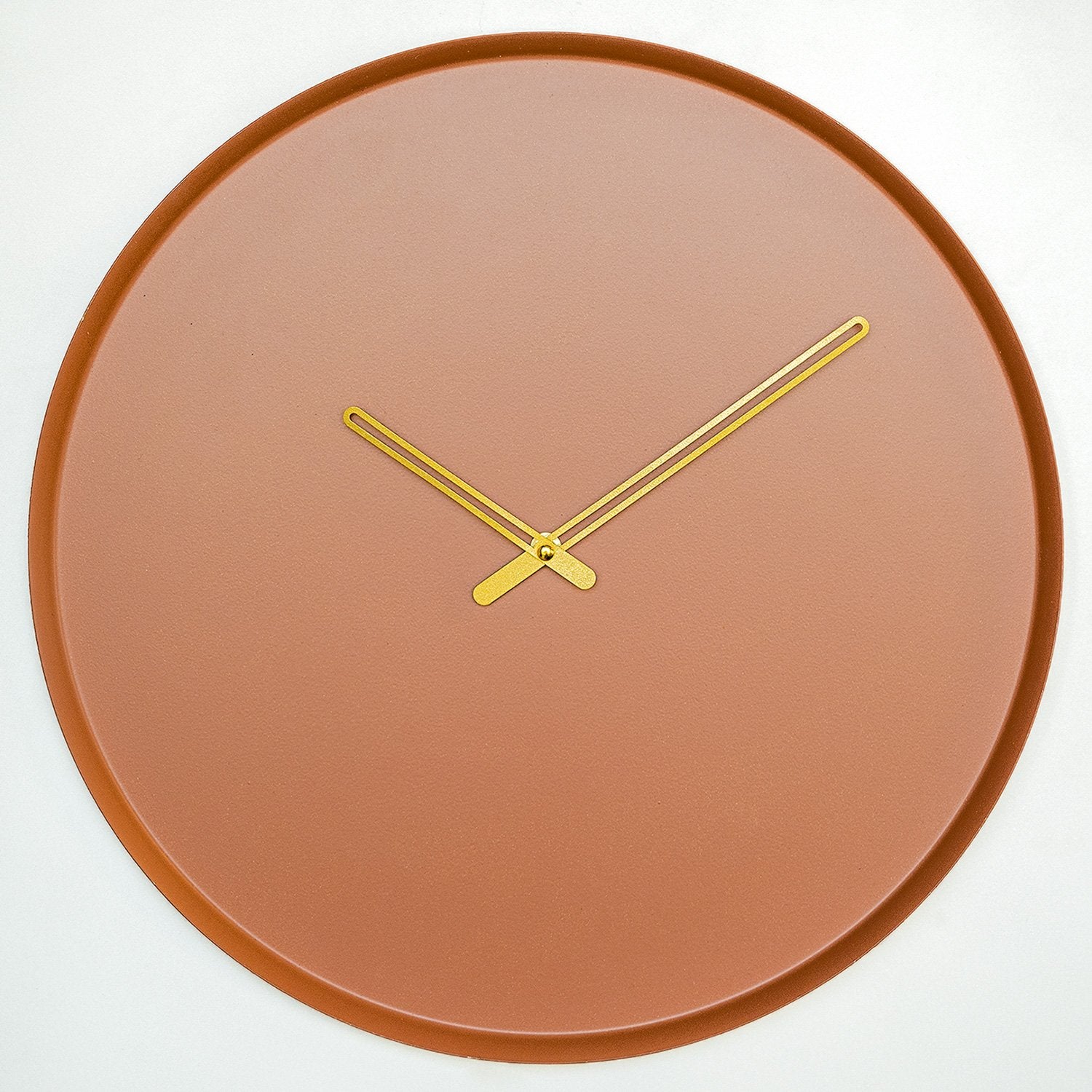 Relógio de Parede Metálico Earthy APS111 – Vermelho – Silencioso, 49x49 cm, Aço 100% (1 mm)
