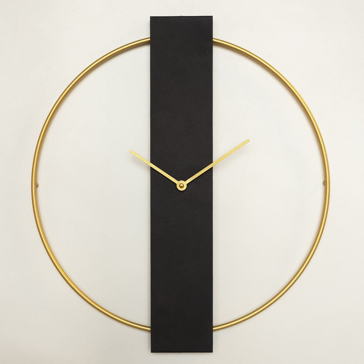 Relógio de Parede Metálico Future APS119, Preto/Dourado, 49x54 cm, Mecanismo Silencioso
