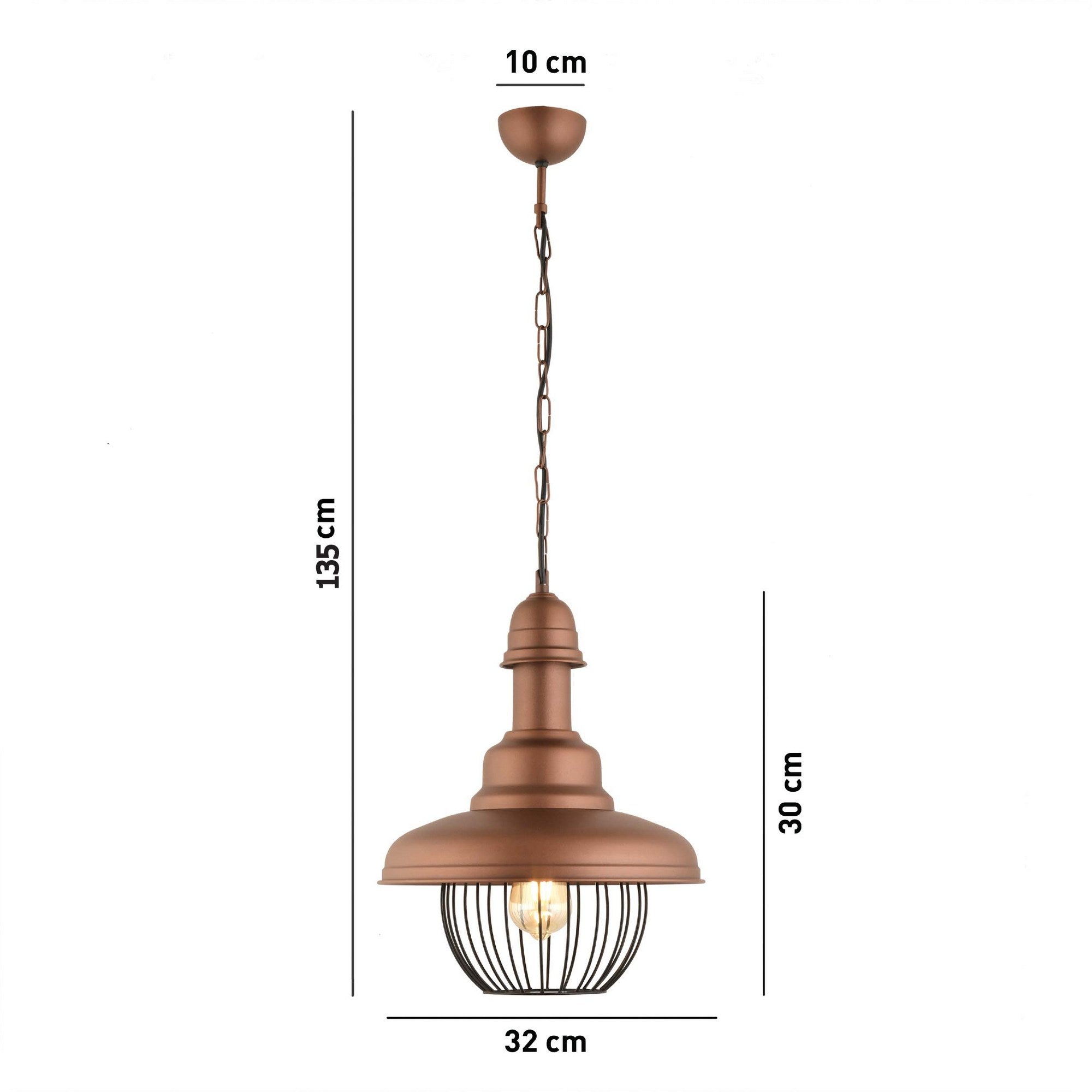 Candeeiro de Teto  - RT - 11 - Cobre