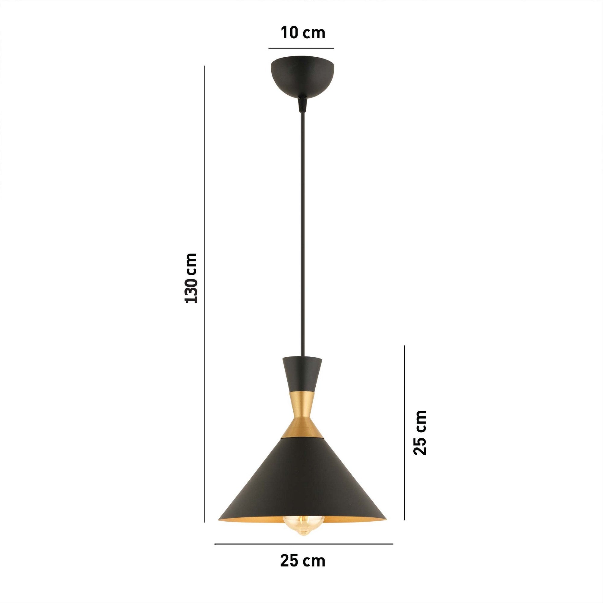 Candeeiro de Teto  - RT - 17 - Preto