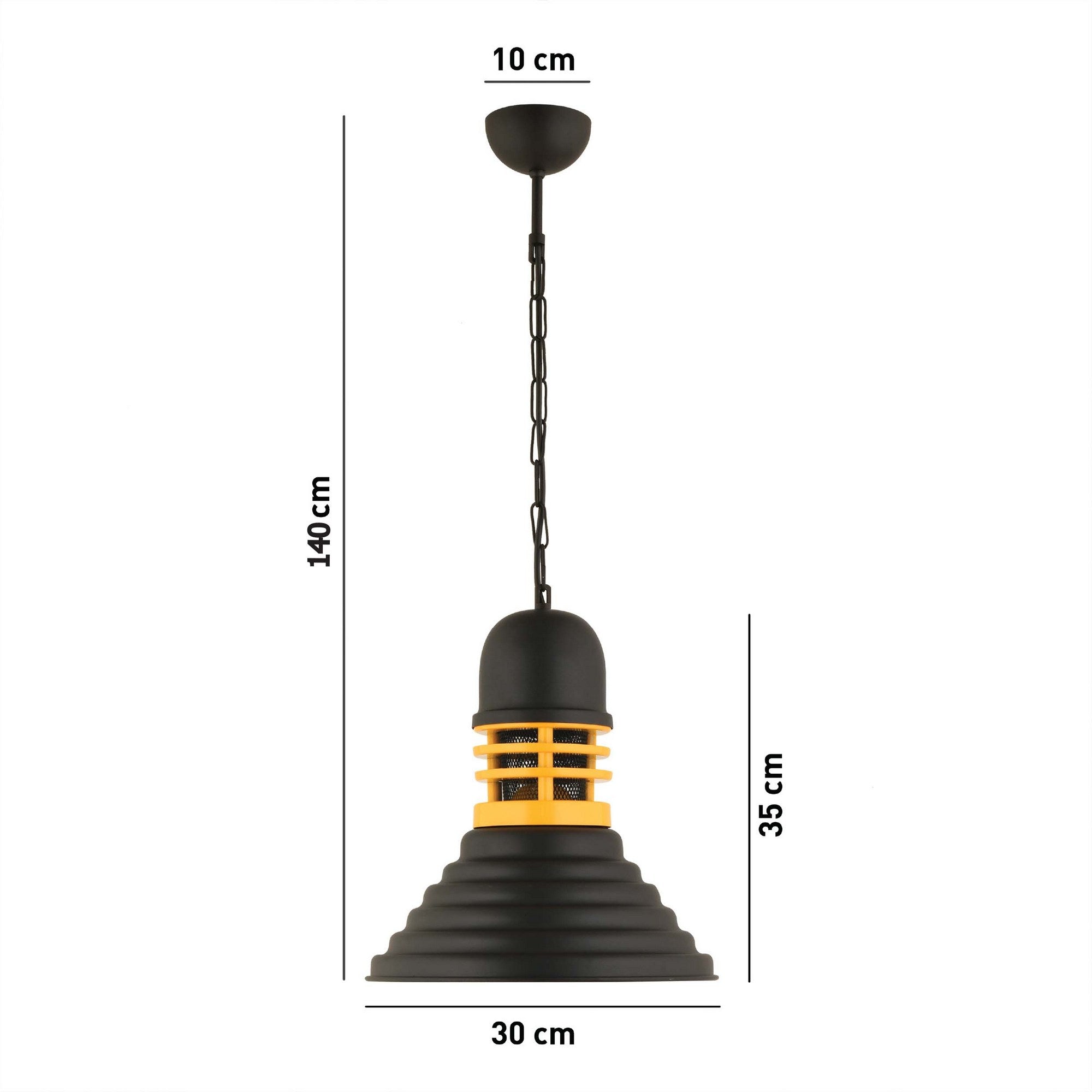 Candeeiro de Teto  - RT - 33 - Preto