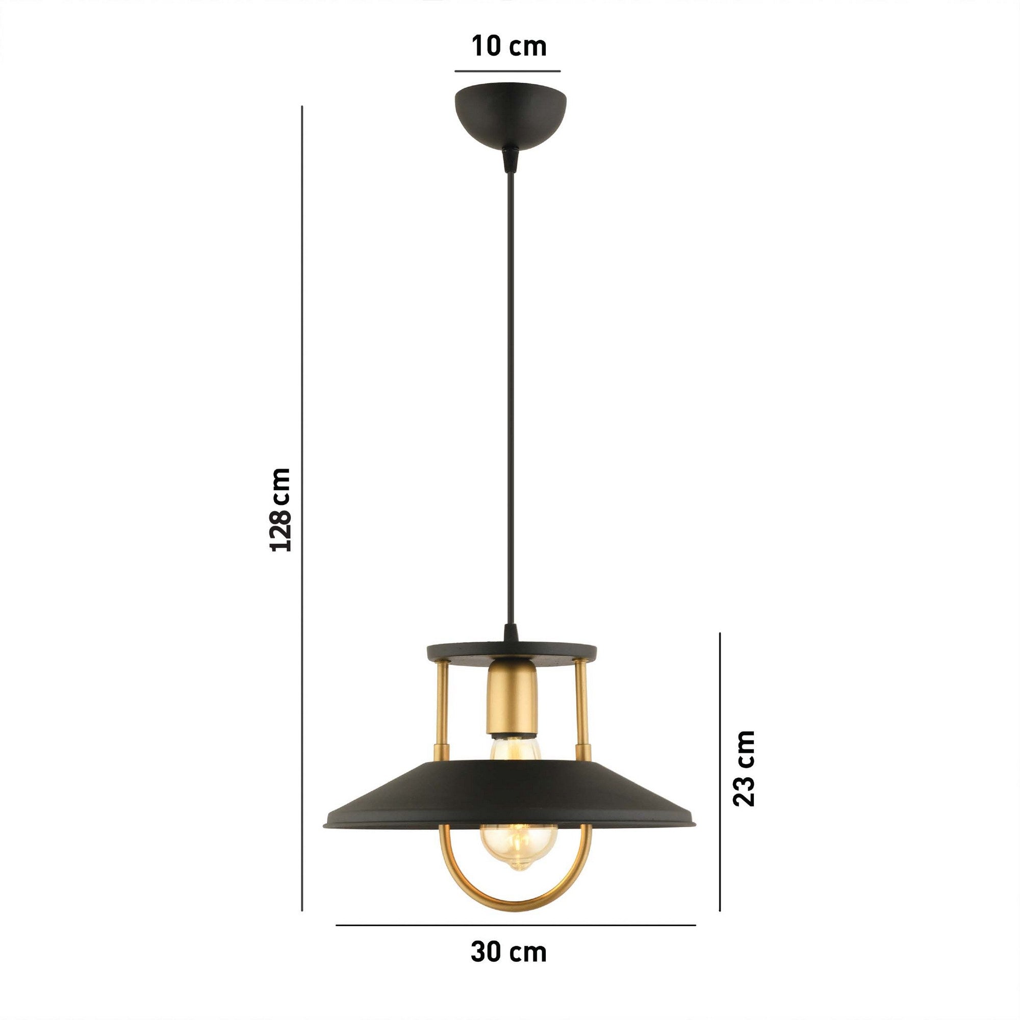 Candeeiro de Teto  - RT - 40 - Preto