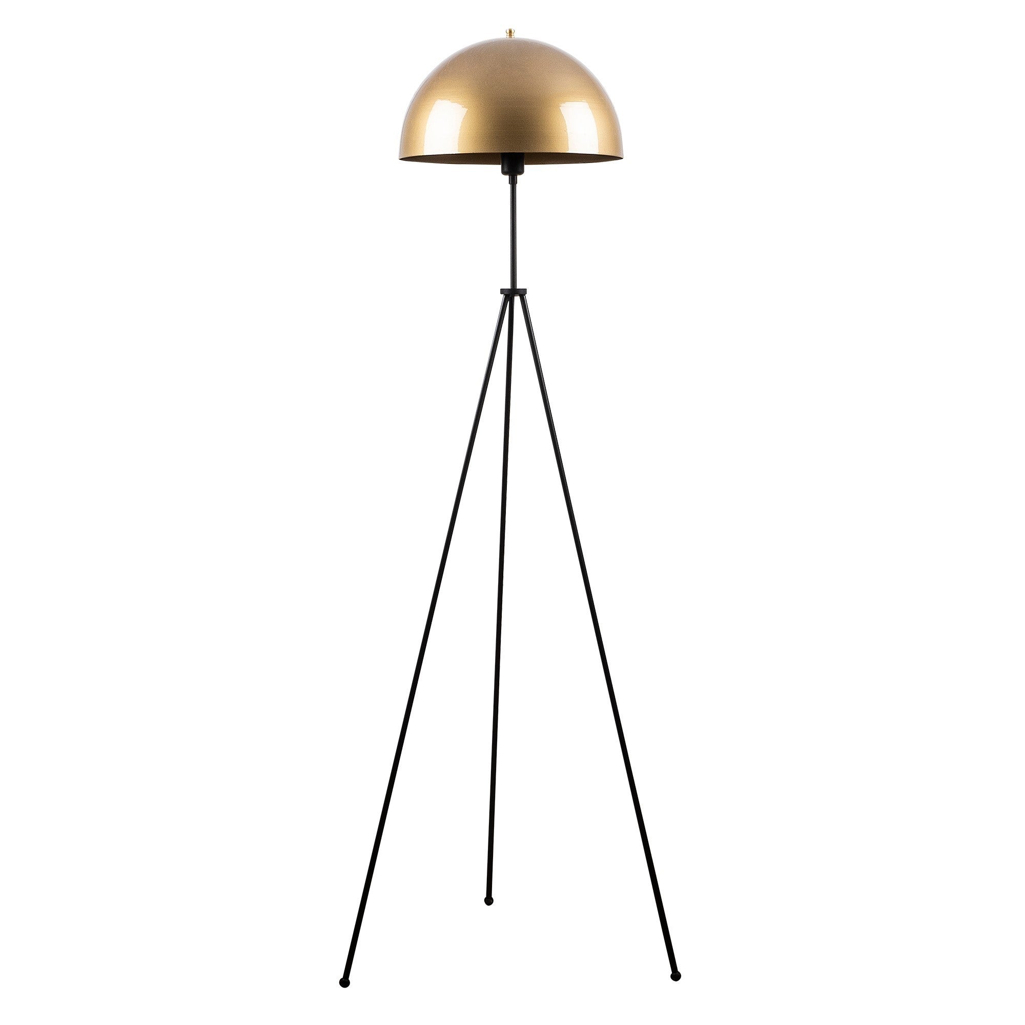 Candeeiro de Pé Glamourosa, Corpo em Metal, 50 x 50 cm, Altura: 170 cm, Dourado e Preto, E27 máx. 40 W, Cabo de 200 cm, IP20 | Iluminação Elegante para Espaços Modernos